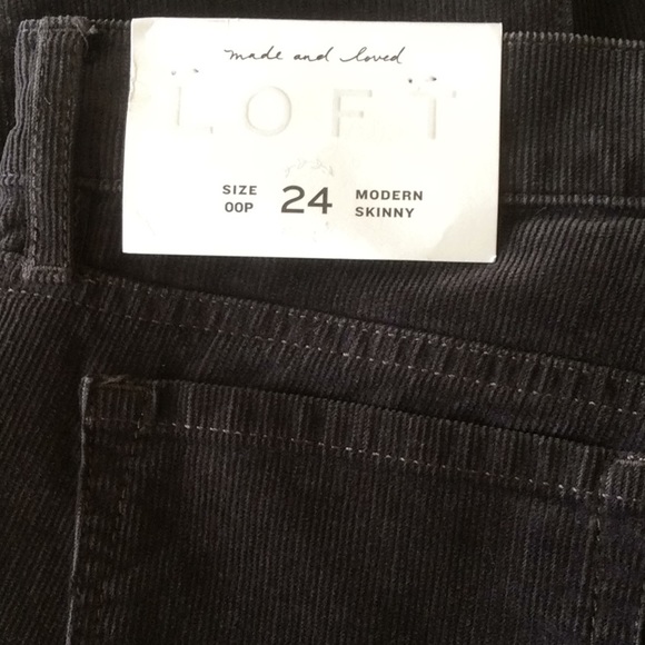 LOFT 00P/24 MODERN SKINNY BRUSHED CORDUROY PANT - Picture 4 of 6